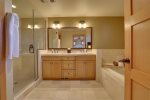 Master Bathroom at The Lodges A2